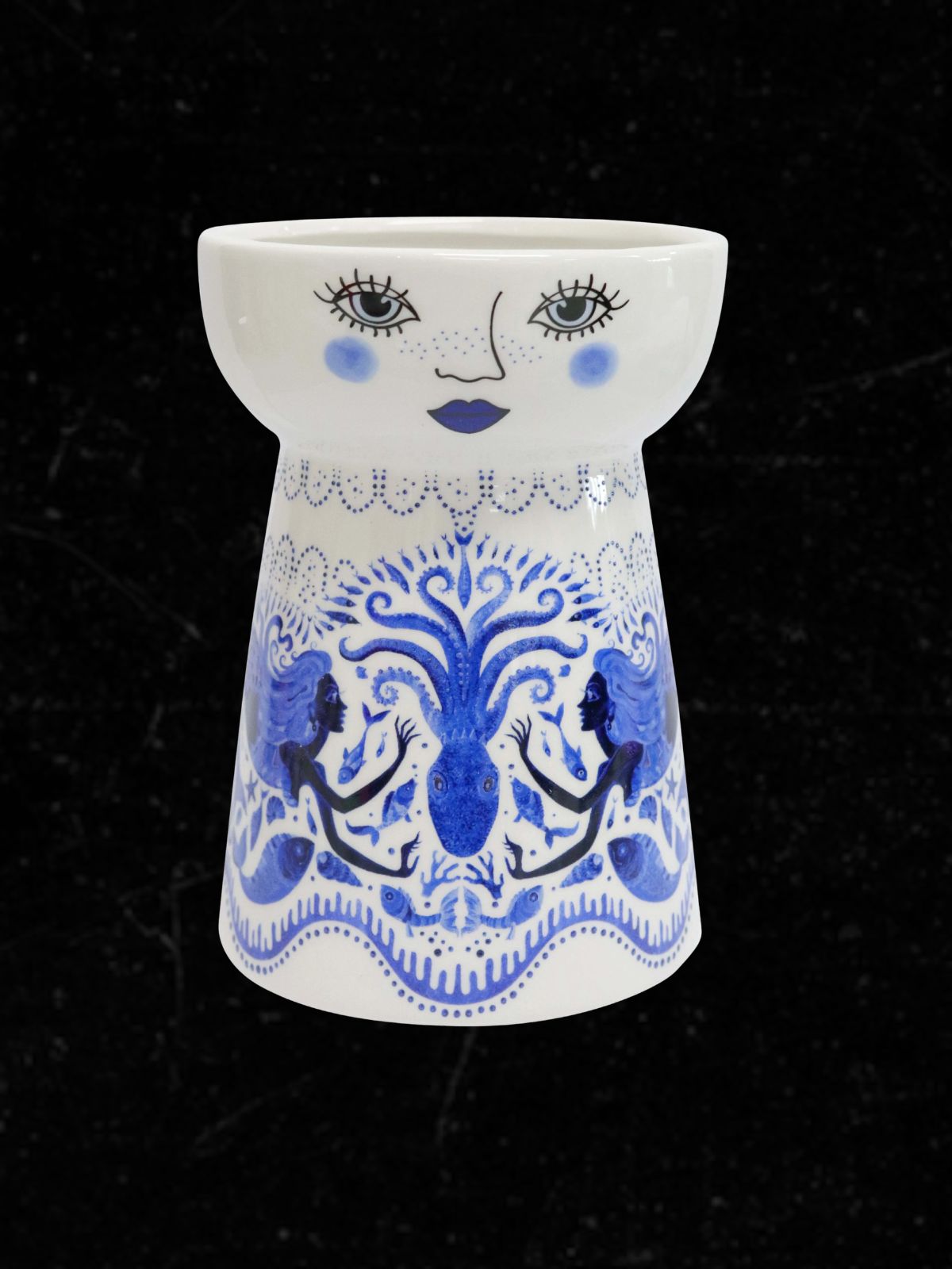 mermaid head vase